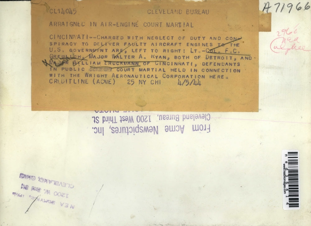 1944 Press Photo Defendants at the Public Court Martial - ned36414