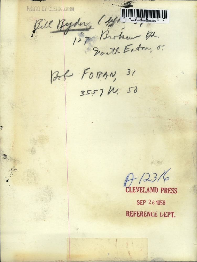 1958 Press Photo Bill Ryder and Bob Foran United Auto Workers Strike Ohio