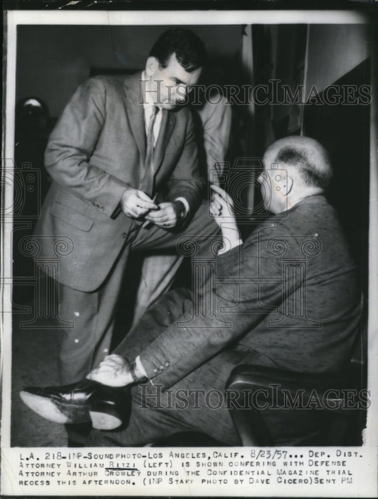 1957 Press Photo Attorney William Ritzi with Attorney William Ritzi - ned36534