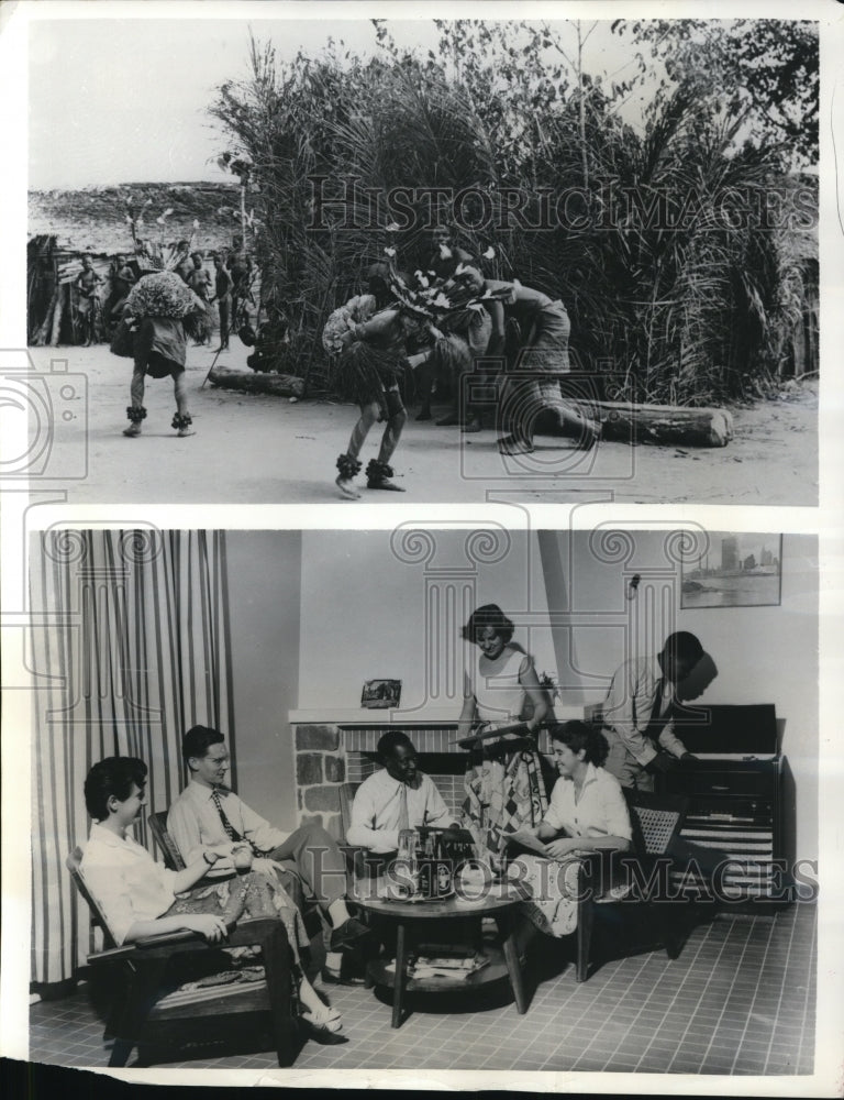 1957 Press Photo Congo Education from Tribal Practices & Initiations to Schools- Historic Images