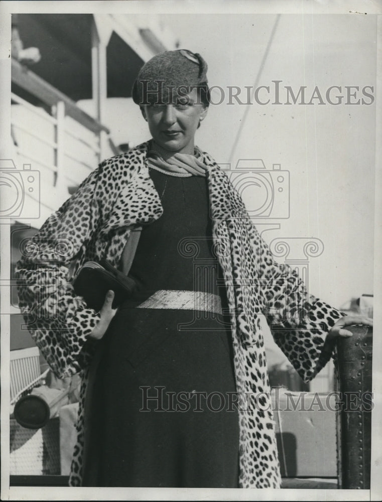 1933 Press Photo Valerie Vose New York Suit Against Husband Santa Cecilia
