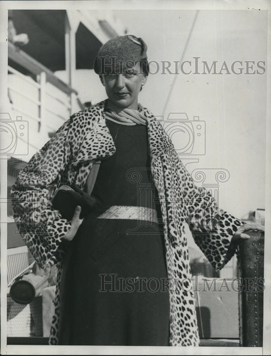 1933 Press Photo Valerie Vose New York Suit Against Husband Santa Cecilia