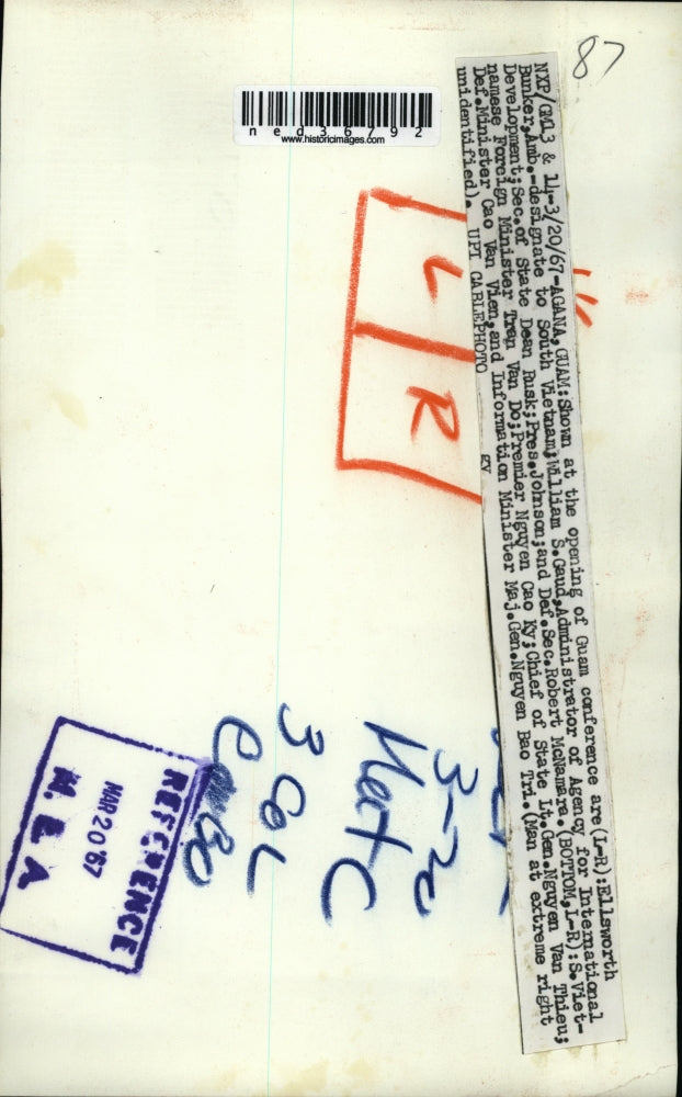 1967 Press Photo Opening of Guam Conference