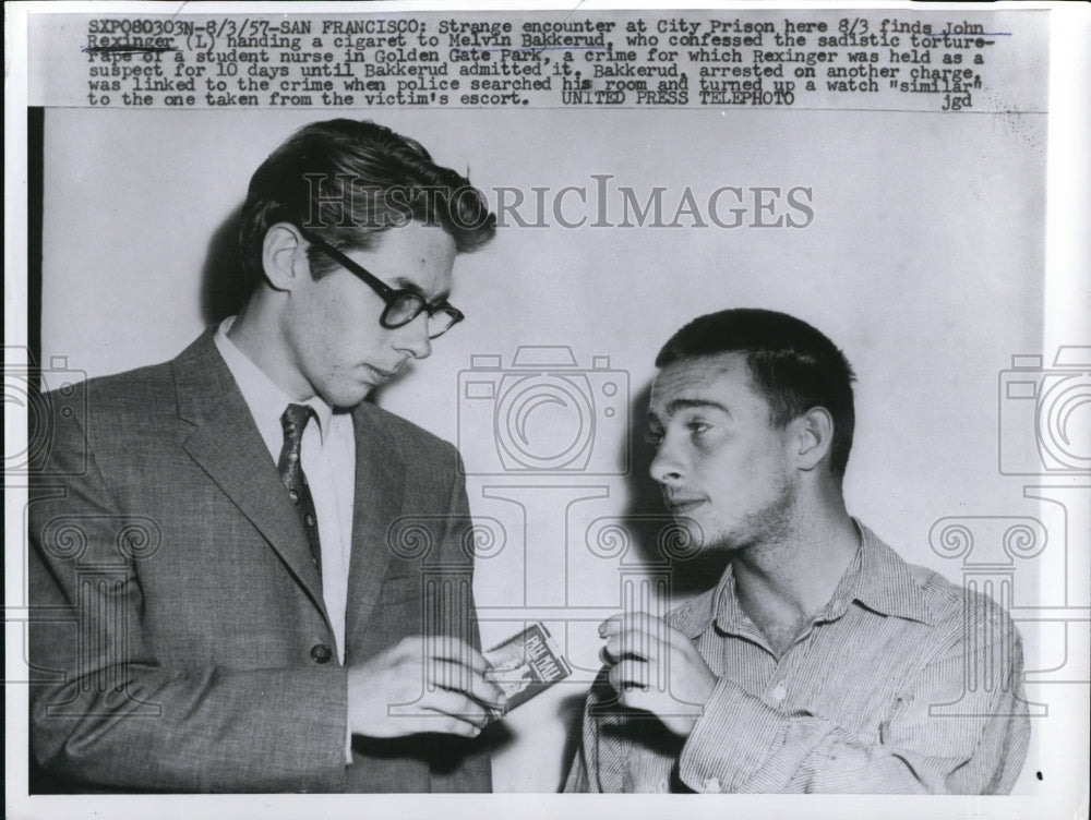 1957 Press Photo Melvin Bakkerud Confessed of His Crime