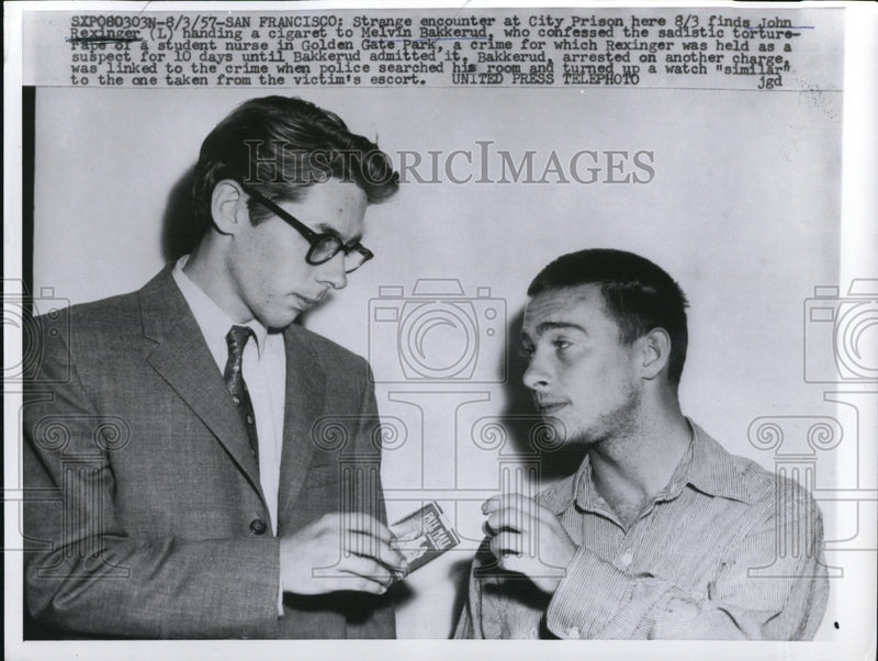 Load image into Gallery viewer, 1957 Press Photo Melvin Bakkerud Confessed of His Crime
