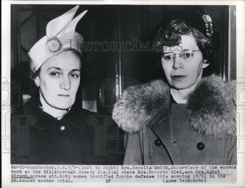 1950 Press Photo Manchester New Hampshire Cecelia Smith Hillsborough Hospital