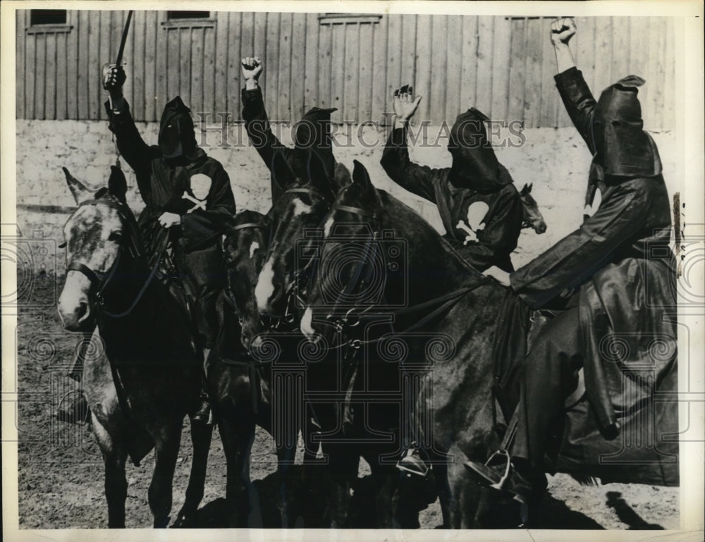 1937 Press Photo Dread Horsemen Drive Home Horror of Reckless Driving