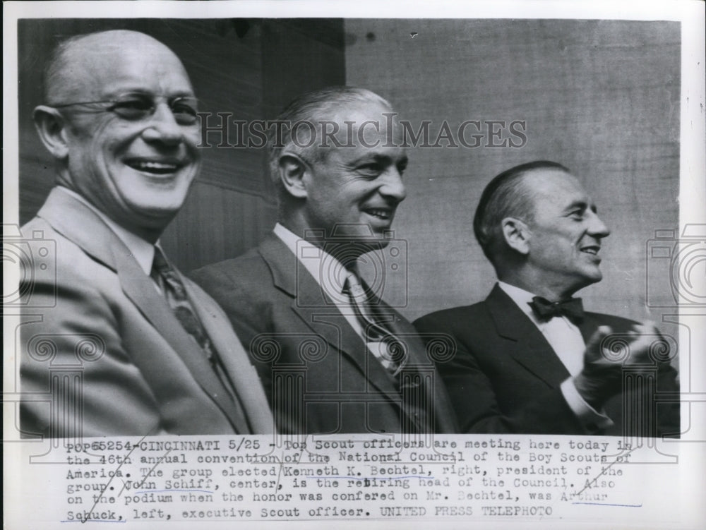 1956 Press Photo Top Scout Officers of the Boy Scout of America