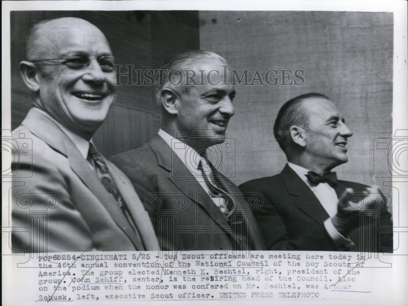 Load image into Gallery viewer, 1956 Press Photo Top Scout Officers of the Boy Scout of America
