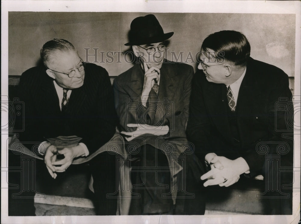 1936 Press Photo Bruce Duncan, Hugh O'Ronrke and Ray Ferrel, deputy election