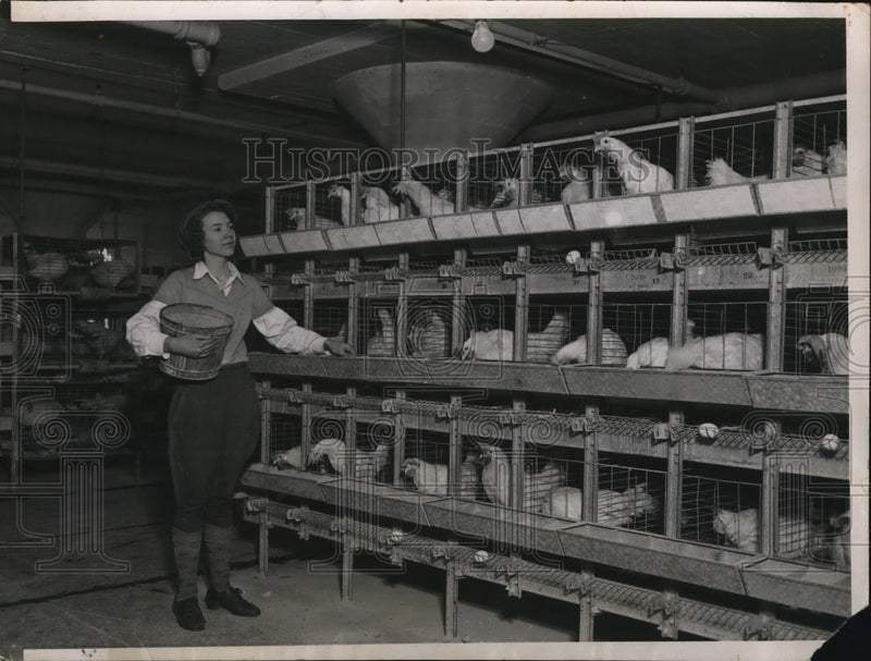 Load image into Gallery viewer, 1937 Press Photo An egg Factory in the heart of Chicago, Miss Virginia Bond
