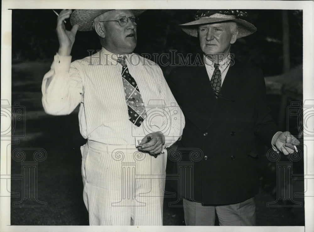 1937 Press Photo Thomas W. Brahany and Joseph P. Tumulty Alfalfa Club