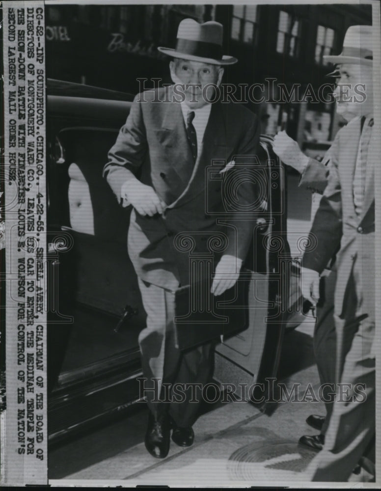 1955 Press Photo Sewell Avery, Chairman of the Board Of Montgomery Ward & Co.