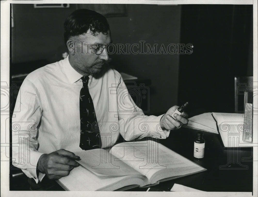 1932 Press Photo Dr. H.F. Germann SMA Corp. perfected method of concentrating