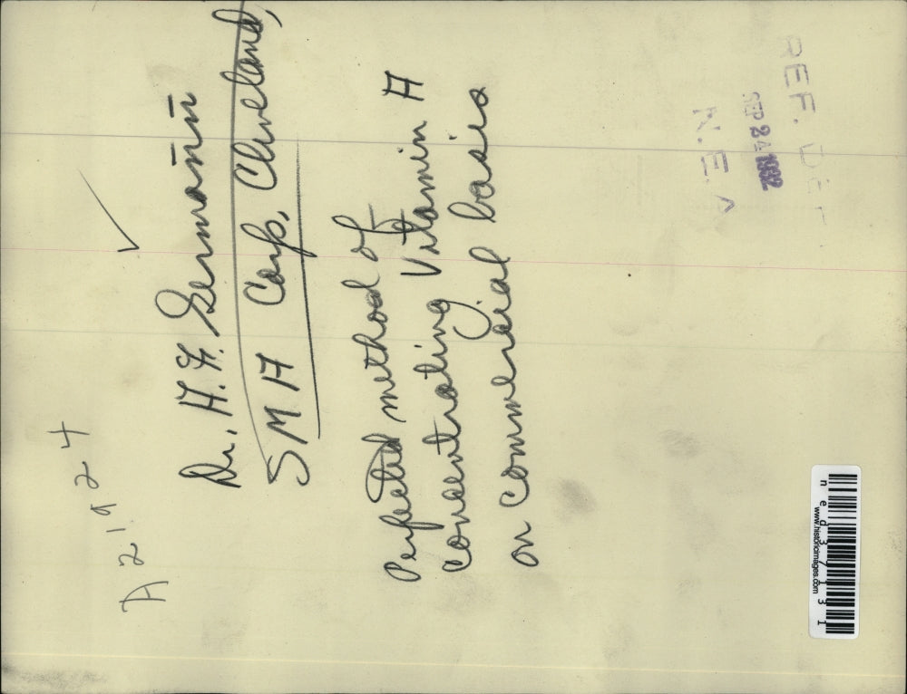 1932 Press Photo Dr. H.F. Germann SMA Corp. perfected method of concentrating