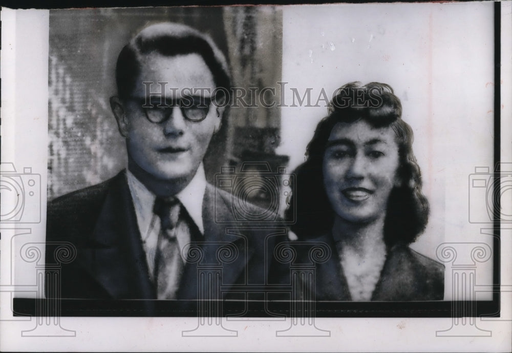 1953 Press Photo Willie Guettling with wife