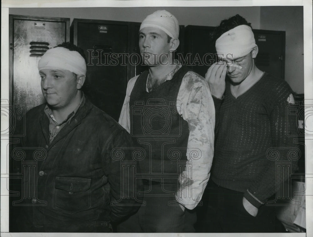 1934 Press Photo Tom Riga, Earl Watts, Harold Sullivan, attempt women abduction