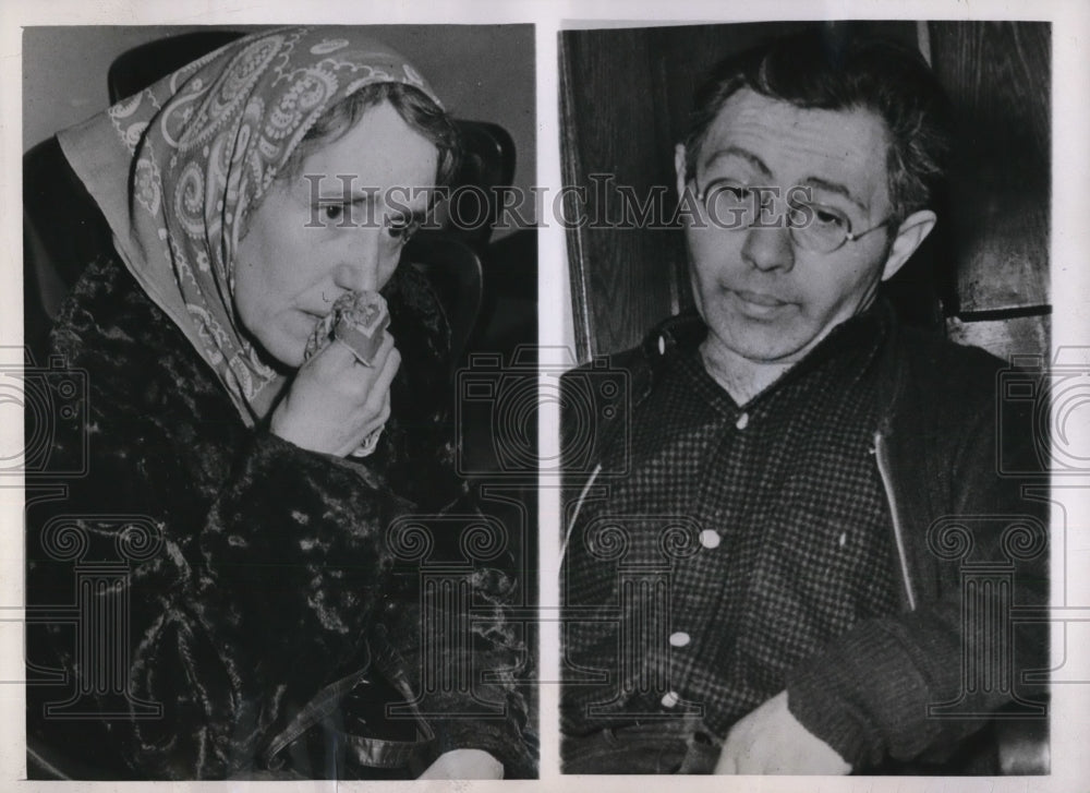 1945 Press Photo Child Slayer and Wife