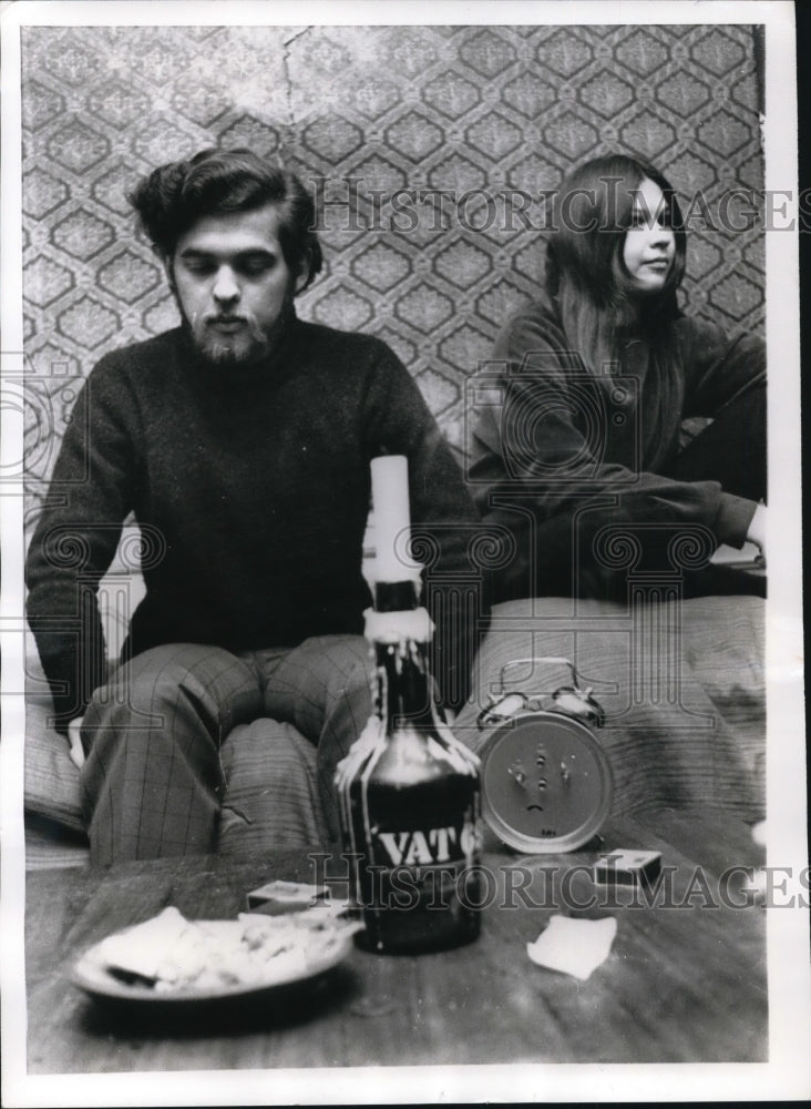 1968 Press Photo David Michael Haire, defector from US Marines, in Sweden