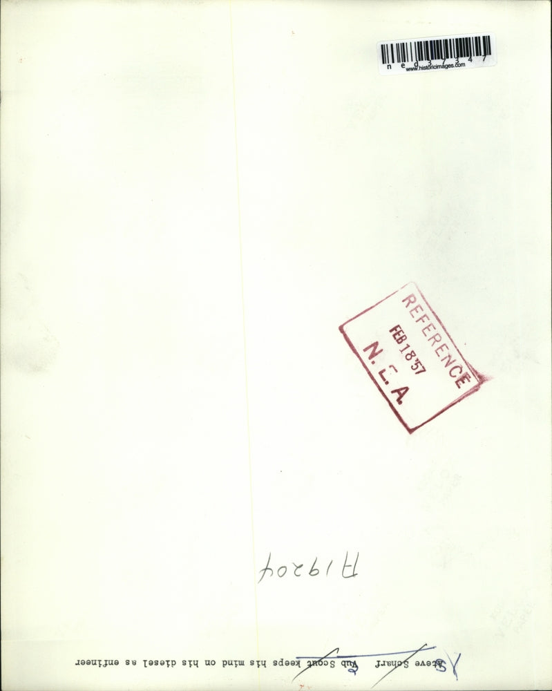 1957 Press Photo Steve Scharf as Enfineer