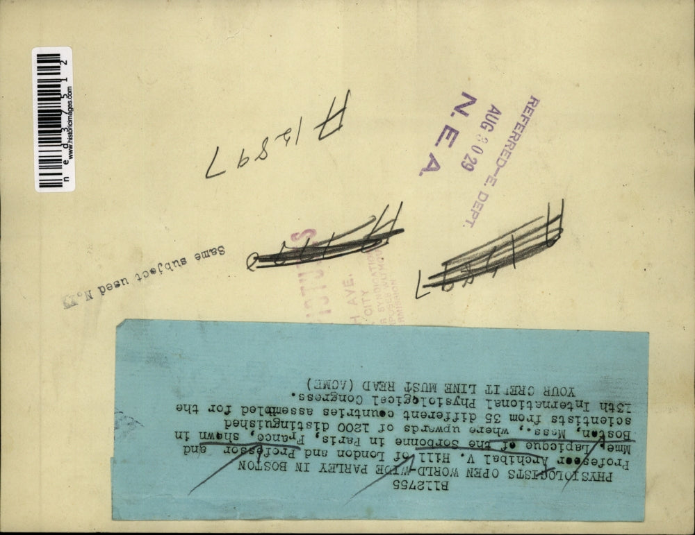 1932 Press Photo Physiologist open world-wide Parley in Boston