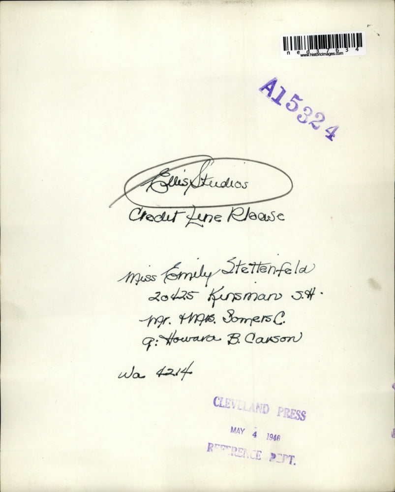 1946 Press Photo Mr and Mrs Somers C. Howard B. Carson - ned37634