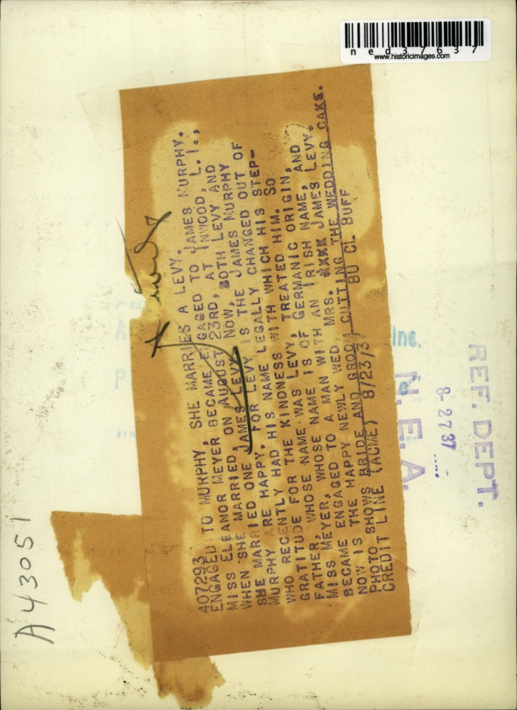 1937 Press Photo Miss Elleanor Metyeer Became engage to JAMES MURPHY