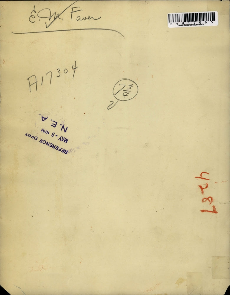 1931 Press Photo Portrait of E.M. Faver