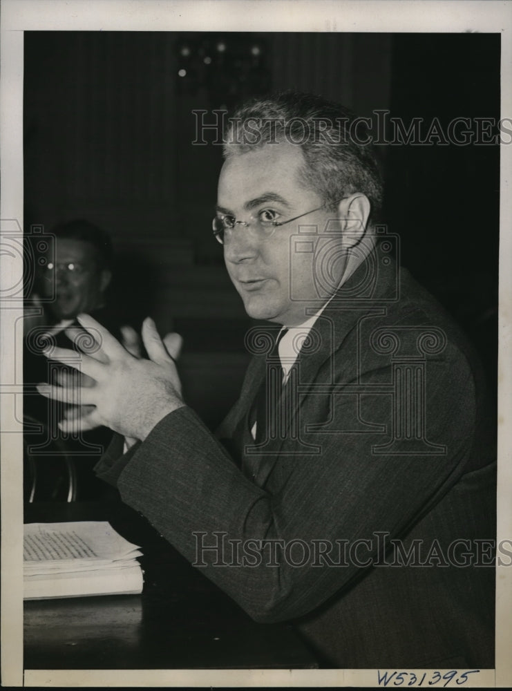 1939 Press Photo Dr. Hartman of Columbia University before Dies commitee