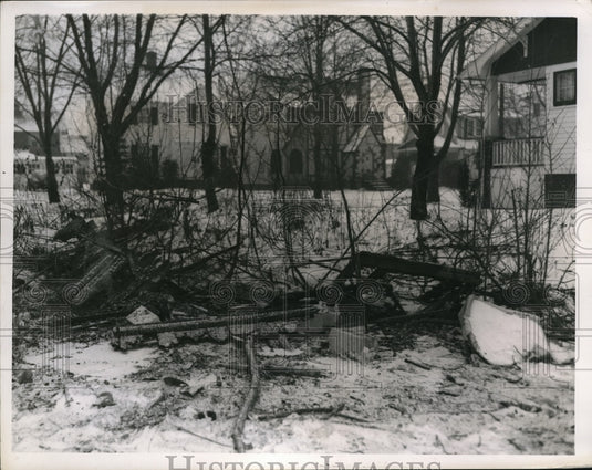1950 Press Photo Shanty's Tragedy after crash and burn