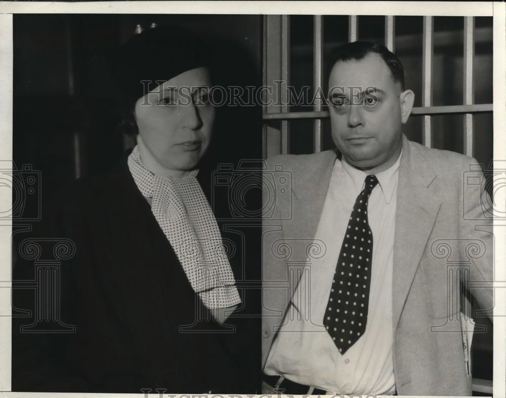 1933 Press Photo Irene and husband Ben Jones Chain gang fugitive - ned38094