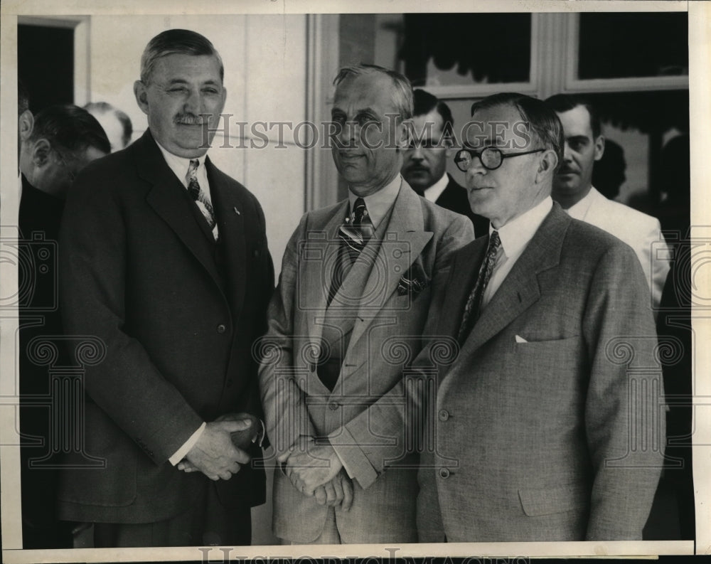 1936 Press Photo WS Knudgen Alfred Sloan Jr and RH Grant - ned38104
