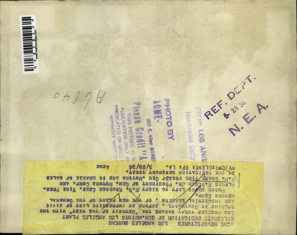 1936 Press Photo WS Knudgen Alfred Sloan Jr and RH Grant - ned38104