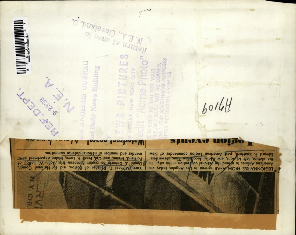 1938 Press Photo Legionnaires From Afar - ned38147