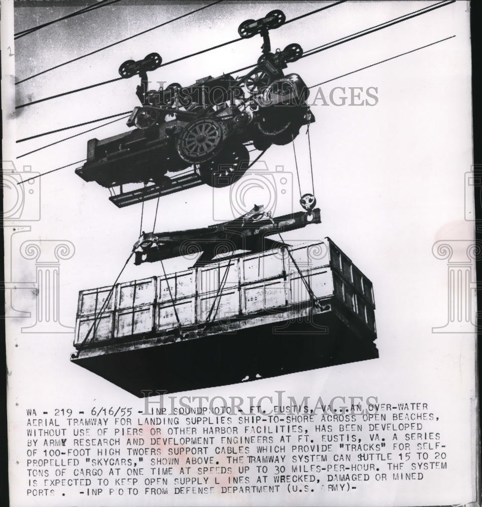1955 Press Photo "Skycars" by The Army Research and Development Engineers