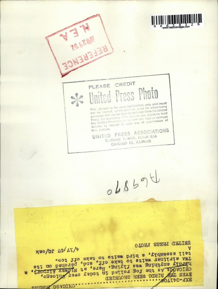 1957 Press Photo Fog over Chicago Midway Airport