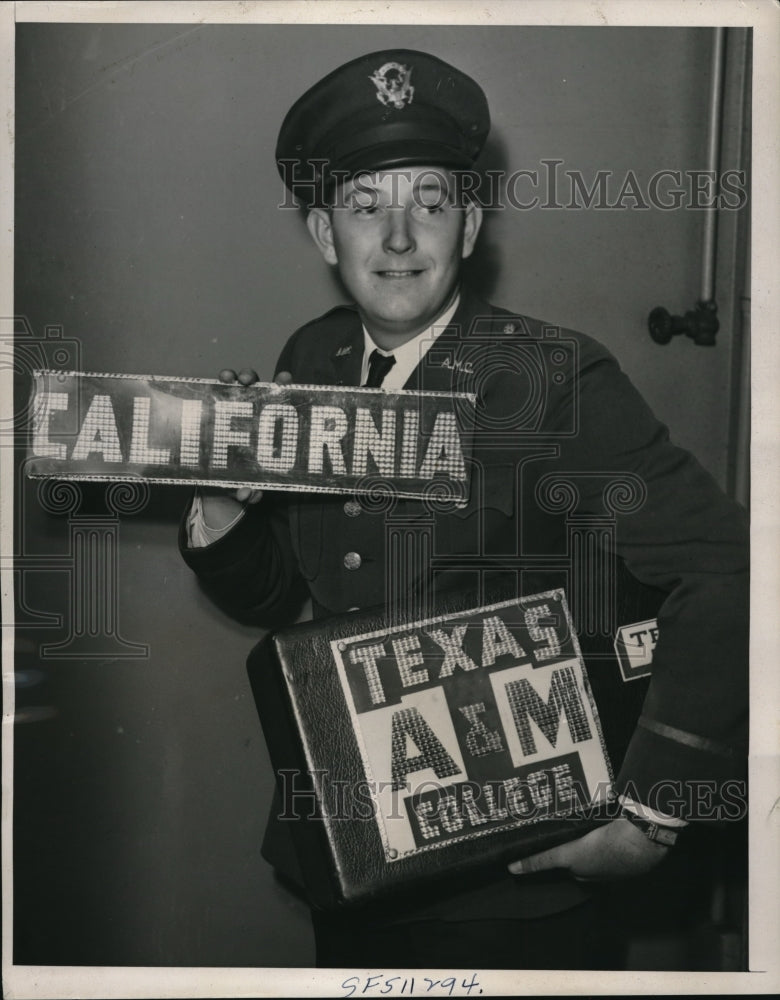 1939 Press Photo Keyes Carson before leavinf San Francisco - ned38349