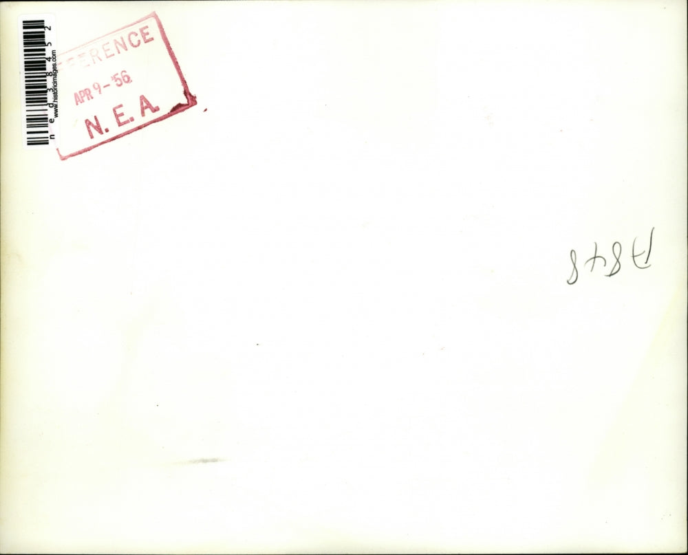 1956 Press Photo Worst Blizzard of the year "Workman Shoveling Snow Off"