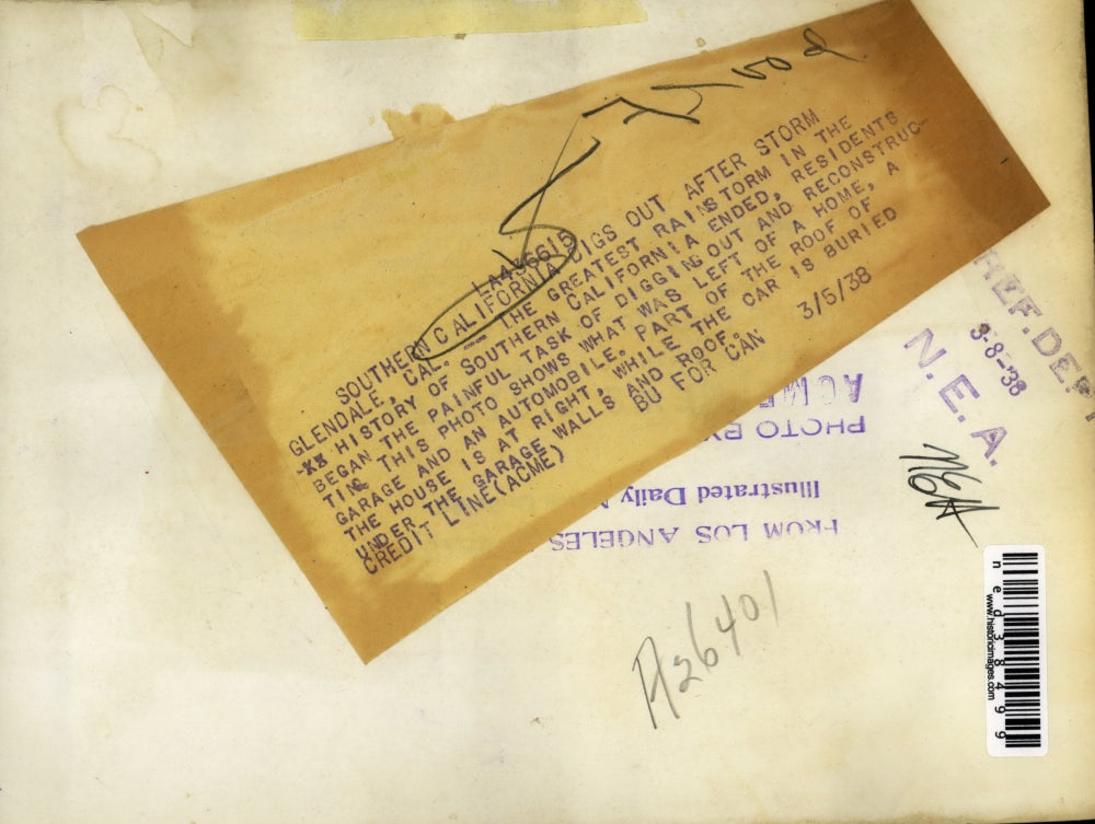 1938 Press Photo Southern California after the rainstorm