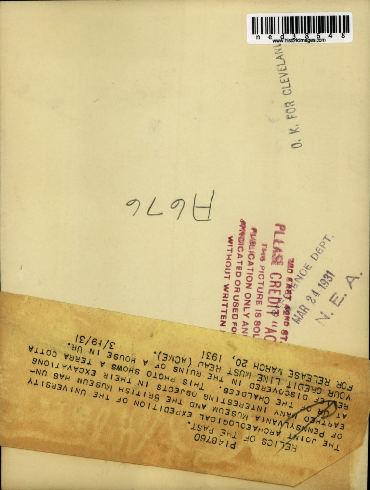 1931 Press Photo the joint expedition of the Univ of Penn Museum and the British