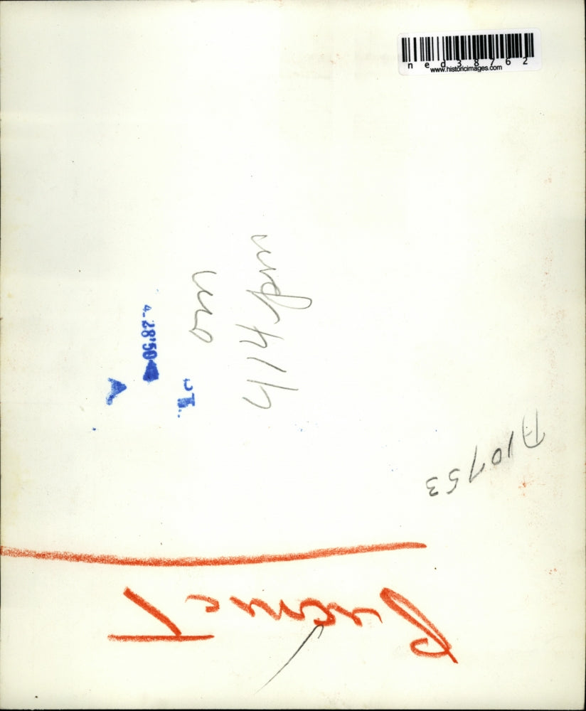 1950 Press Photo Unexpected snow falling in April destroying crops.