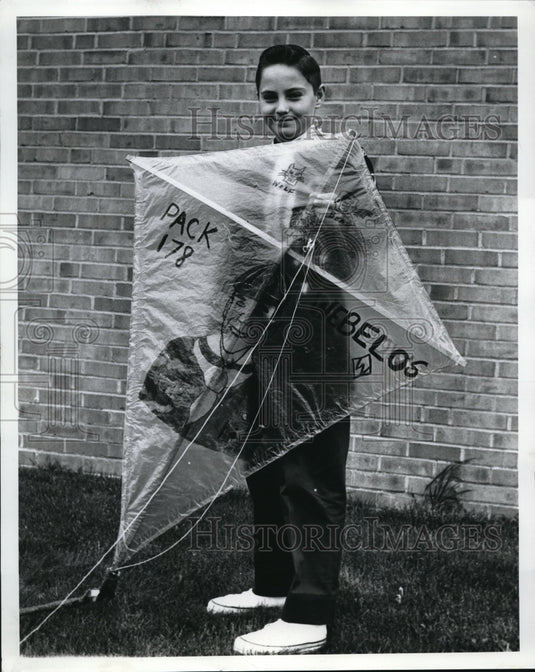 1955 Press Photo Arthur Pordash Honorable mention Most artistic flat kite
