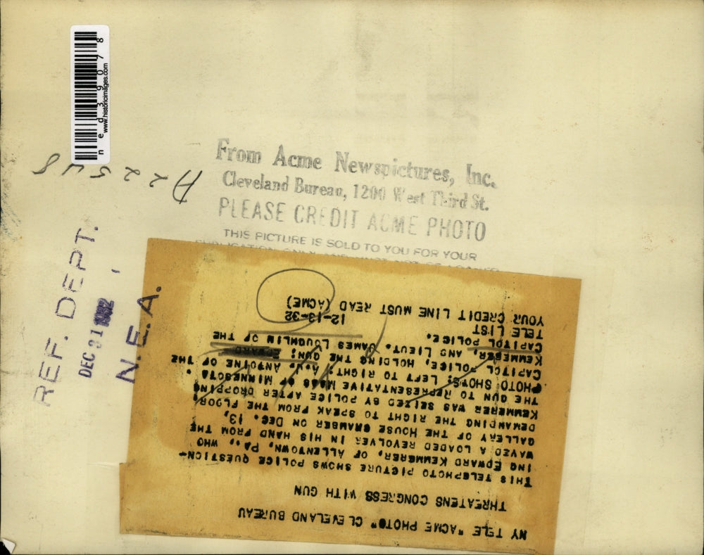 1932 Press Photo Police questioning Edward Kemmerer