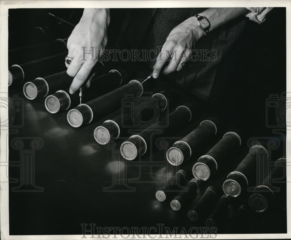 1941 Press Photo High voltage electric fuses at the East Pittsburgh Works