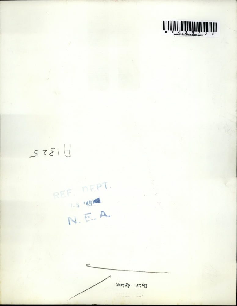 1949 Press Photo Woman Getting Her Hair Dyed