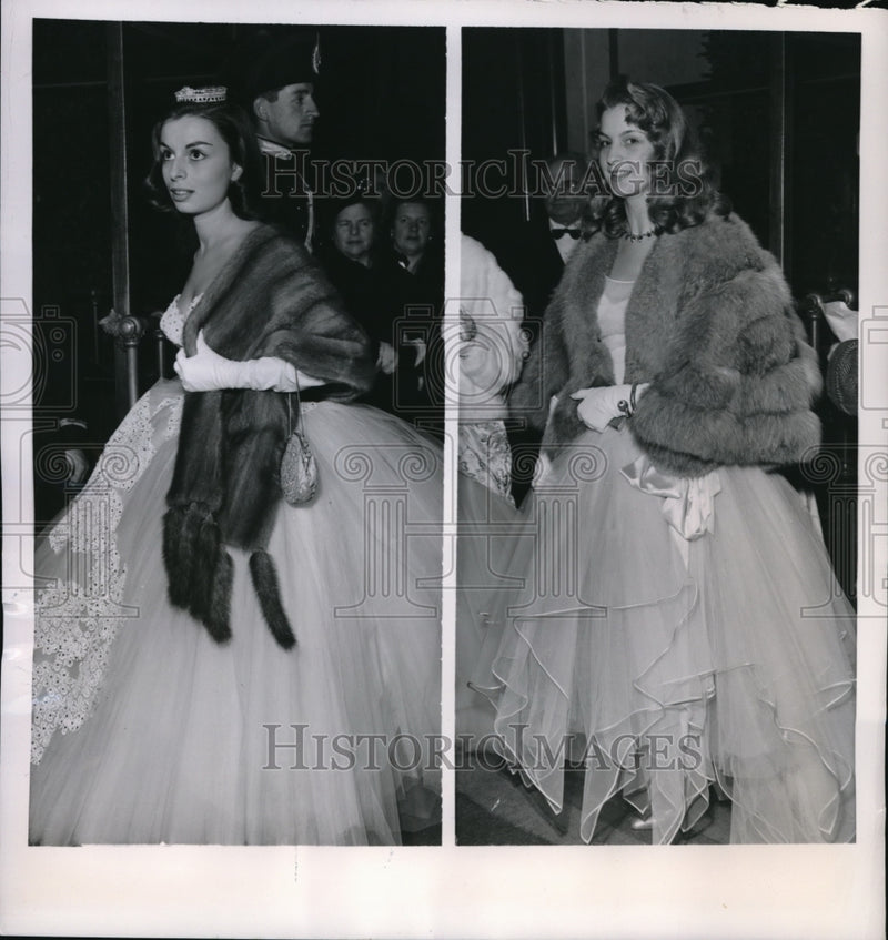 Load image into Gallery viewer, 1954 Press Photo Maggi Mariotta, Leni Paradiso At Opening Of Rome's Opera Season
