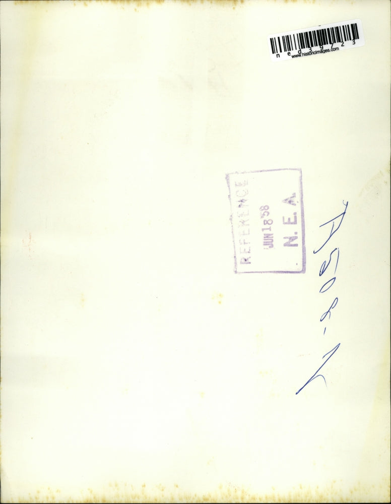 1958 Press Photo Steve Udell Caught A 125-lb Jewfish From A Bridge