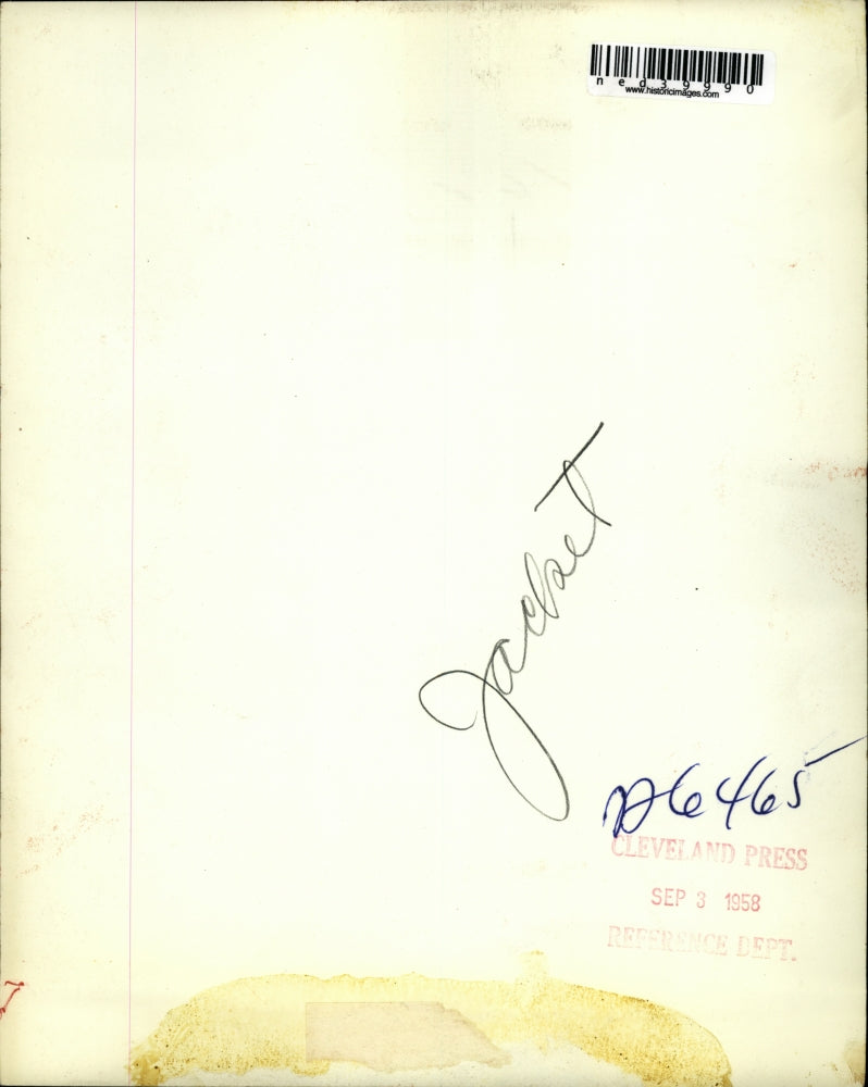 1958 Press Photo Model posing wearing a jacket