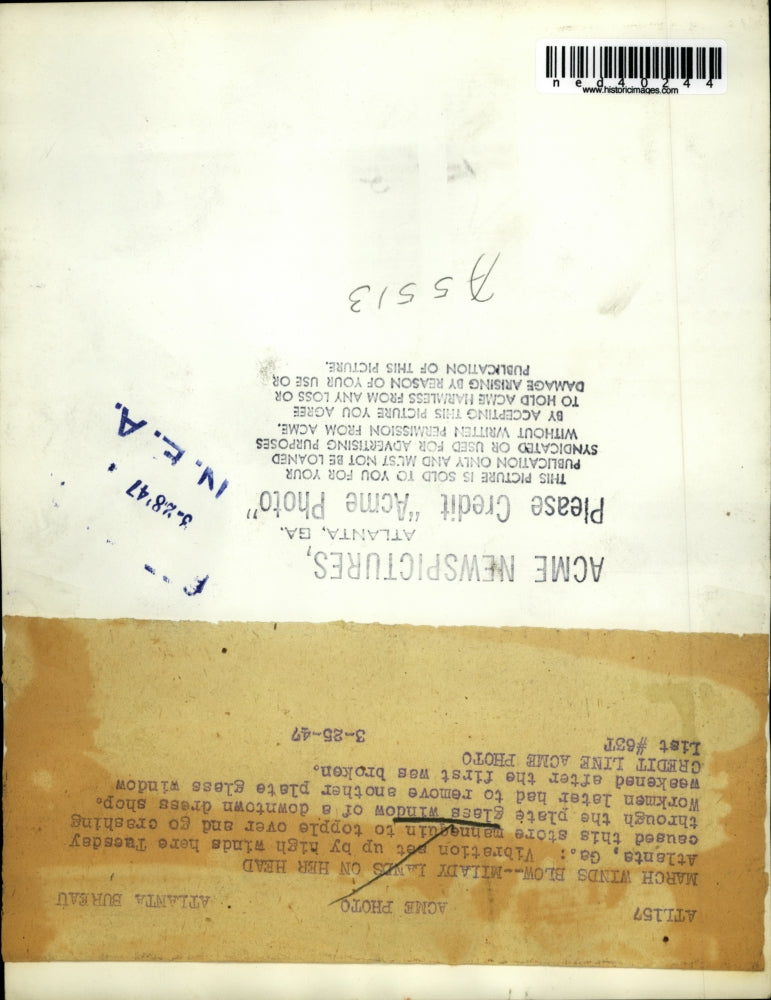 1947 Press Photo Milady lands on her Head