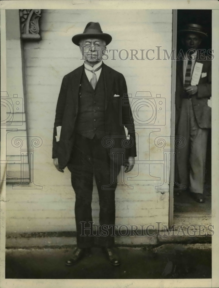 1928 Press Photo William Coxey General Arrives At Convention City - ned40393